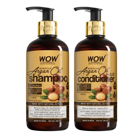 Moroccan Argan Oil Shampoo + Moroccan Argan Oil Conditioner - 600 ml Nourish | Strengthen | Revitalize