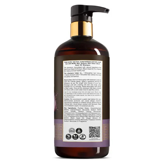 Red Onion Black Seed Oil Shampoo with Red Onion Seed Oil Extract - 250 ml
