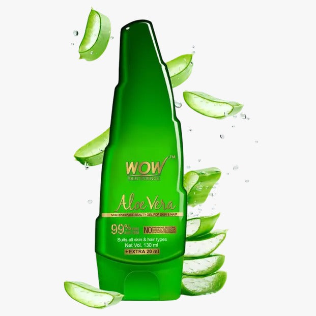 WOW Skin Science 99% Pure Aloe Vera Gel for Face, Skin & Hair - 150ml | Ultimate Gel For Glowing Skin | For Both Men and Women