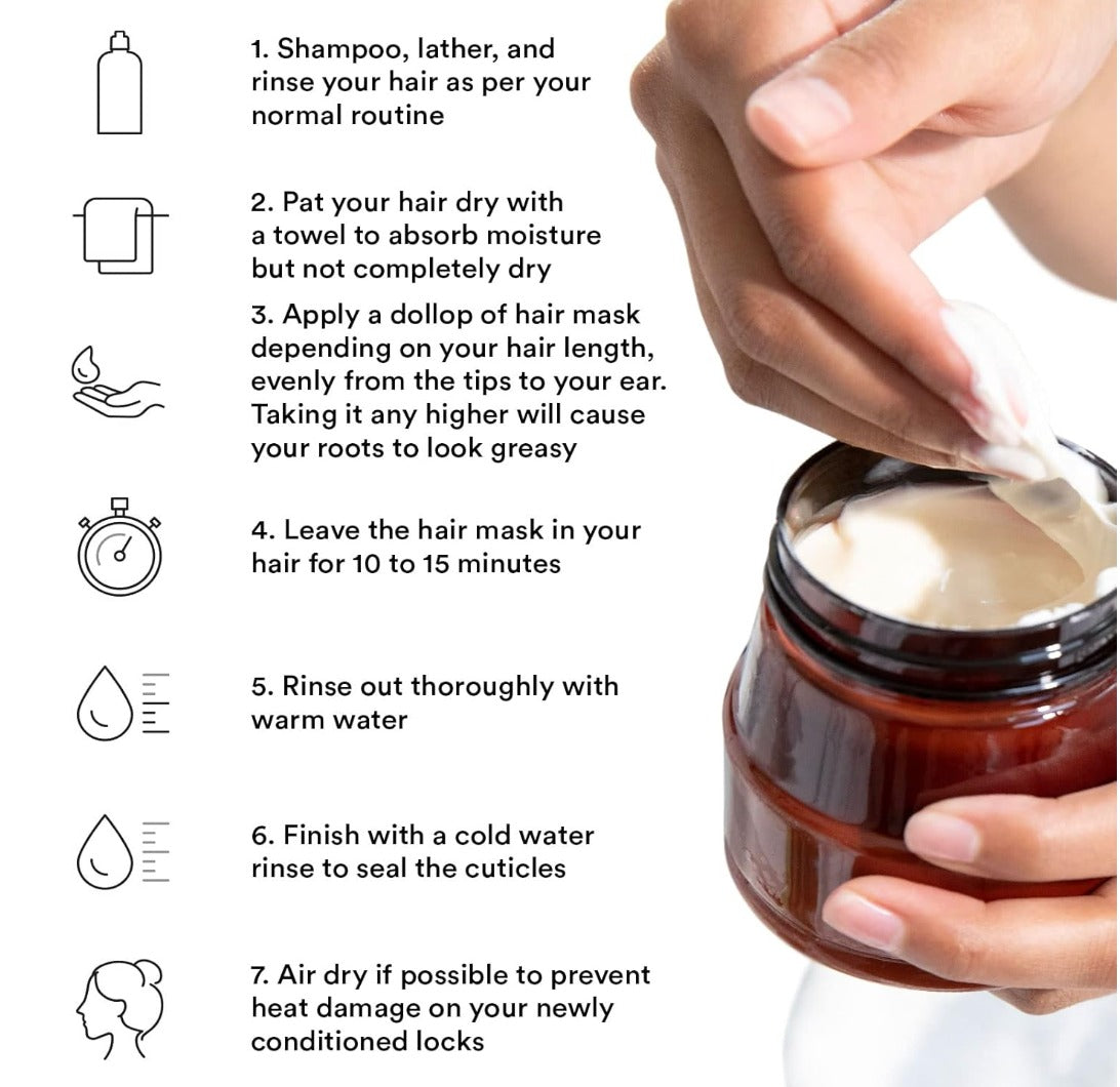 WOW Skin Science Wheat & Soy Amino Acids, Moroccan Argan Oil Hair Mask for Normal Hair, 200mL Scent Name:200 ml (Pack of 1)