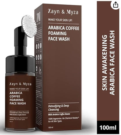 ZM Arabica Coffee Foaming Face Wash, Detoxifying & Deep Cleansing, 100 ml