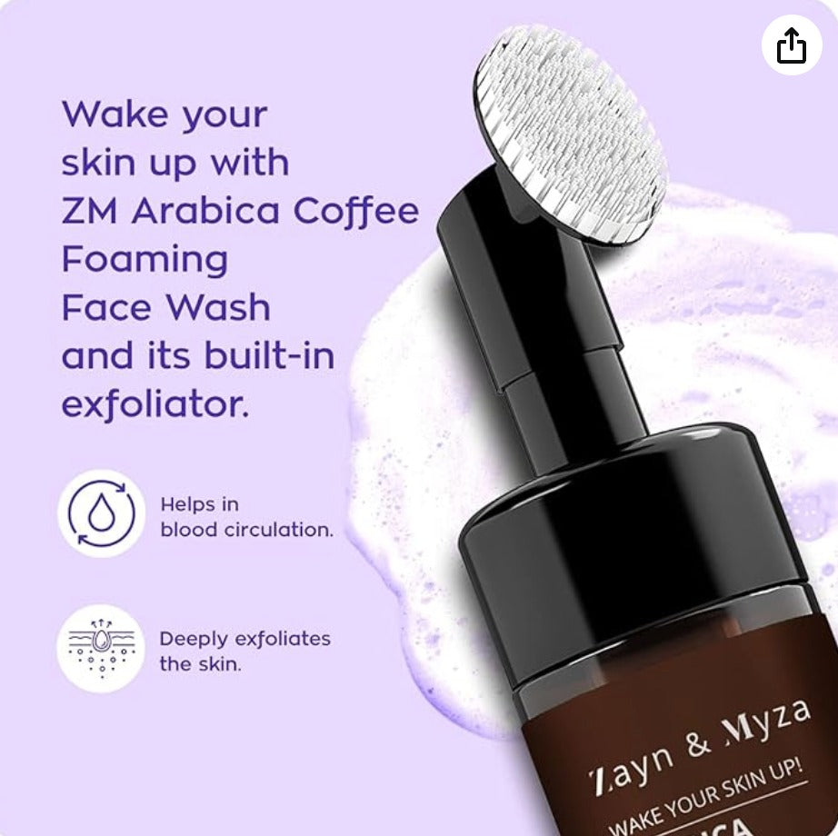 ZM Arabica Coffee Foaming Face Wash, Detoxifying & Deep Cleansing, 100 ml