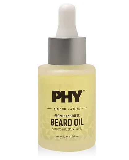 Phy Almond + Argan Beard Oil | Growth Enhancer | 8 Natural Oils | No Sulphates, Parabens, Silicones | For All Beard Types Hair Oil  (30 ml)