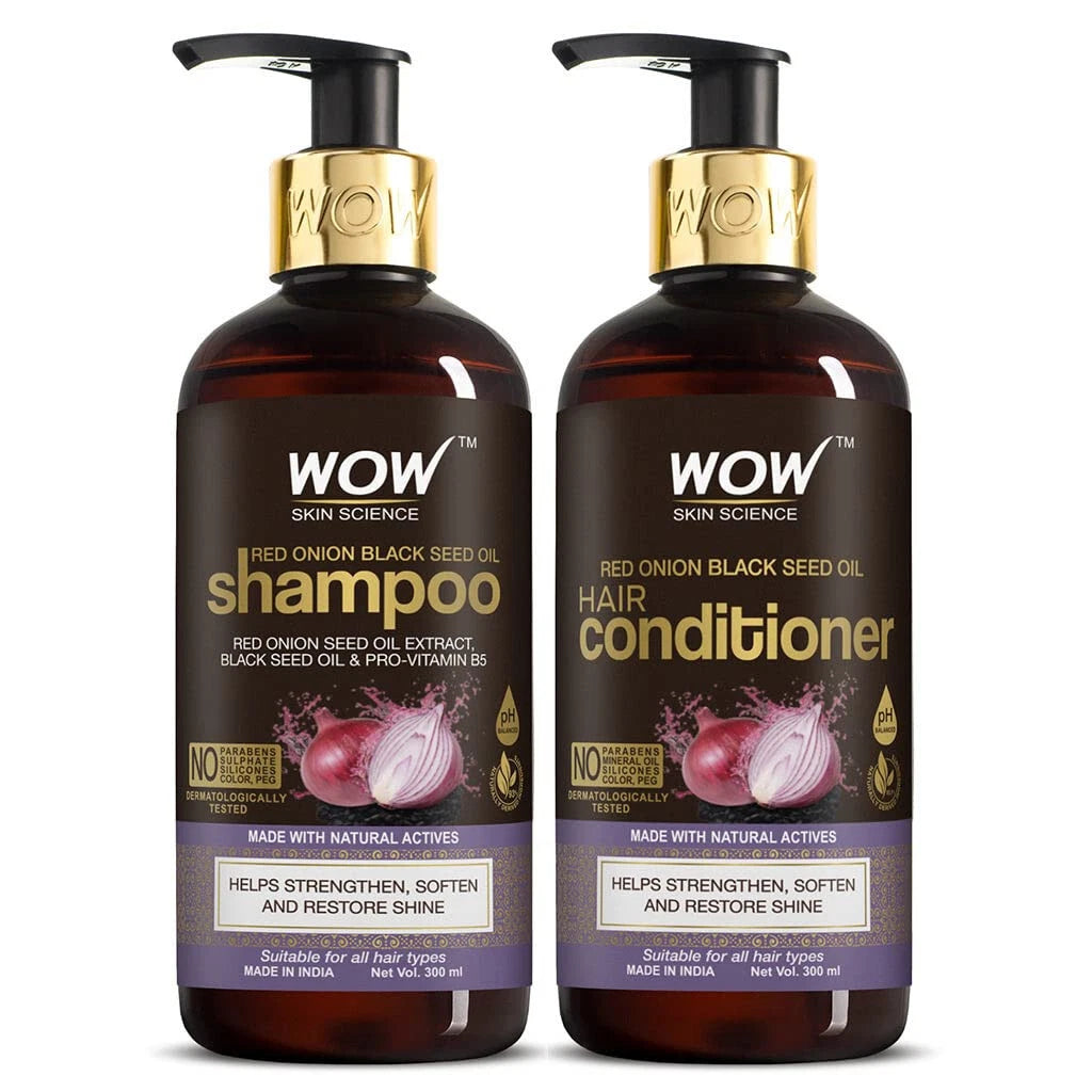 Wow Skin Science Onion Oil Shampoo & Conditioner Kit -600ML